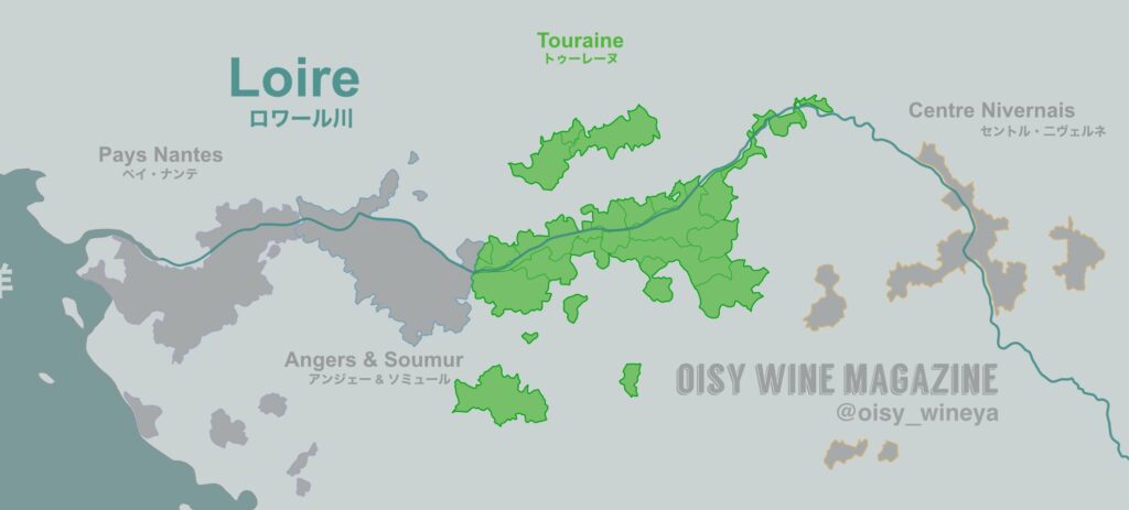 拡大したトゥーレーヌ。飛び地のようになっていますね。