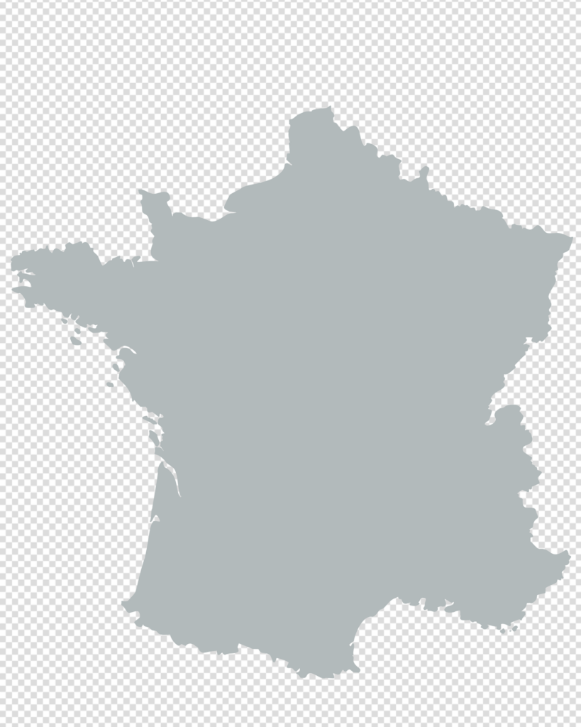 素のフランス地図